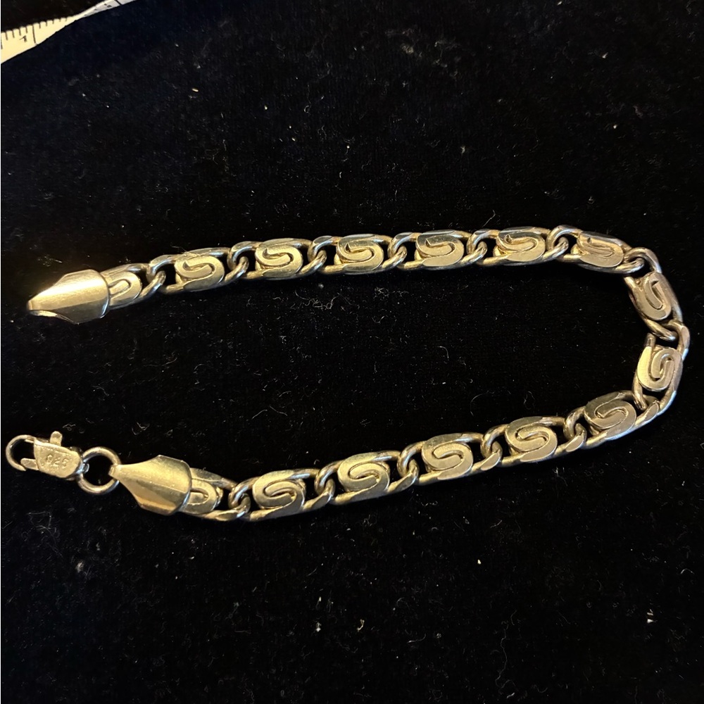 Sterling silver plated S Link Bracelet 7.5”